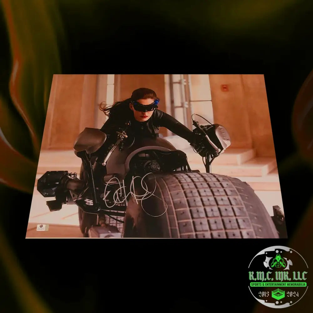 *Anne Hathaway The Dark Knight Signed Autographed 16X20 Poster Batpod Bike W/Gv* #Catdk436
