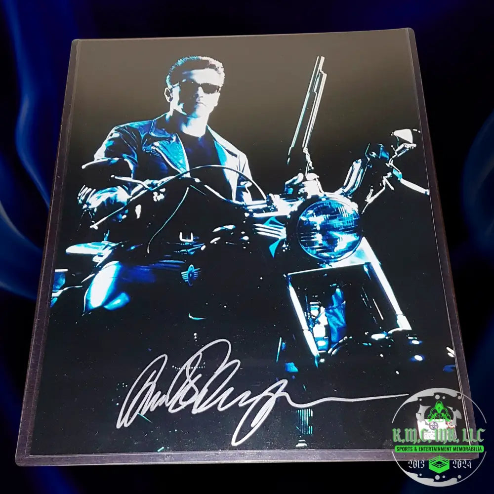 *Arnold Schwarzenegger The Terminator 2 Signed Autographed 11X14 Silver/Black T2 Photo W/Gv Rare*