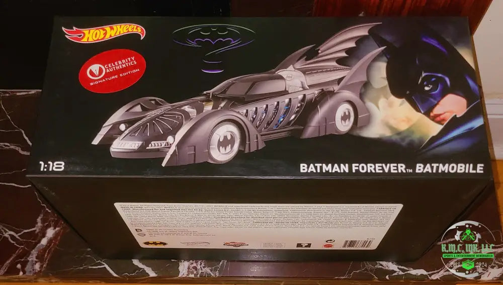 *BATMAN FOREVER VAL KILMER SIGNED AUTOGRAPHED & INSCRIBED ’BATMAN’ 1:18 DIECAST BATMOBILE SIGNATURE EDITION W/ CELEB