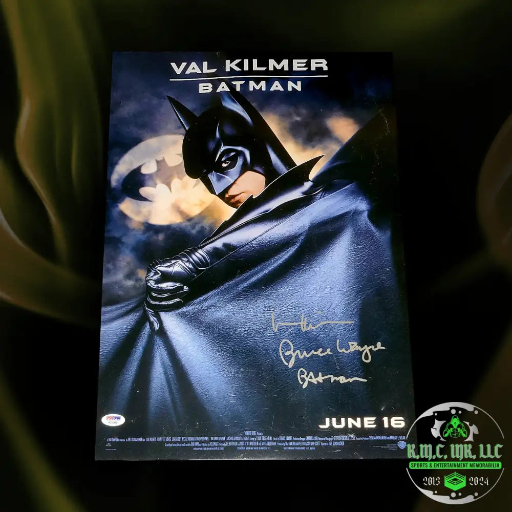 *Batman Forever Val Kilmer Signed Autographed & Inscribed ’Bruce Wayne’ ’Batman’ 16X20