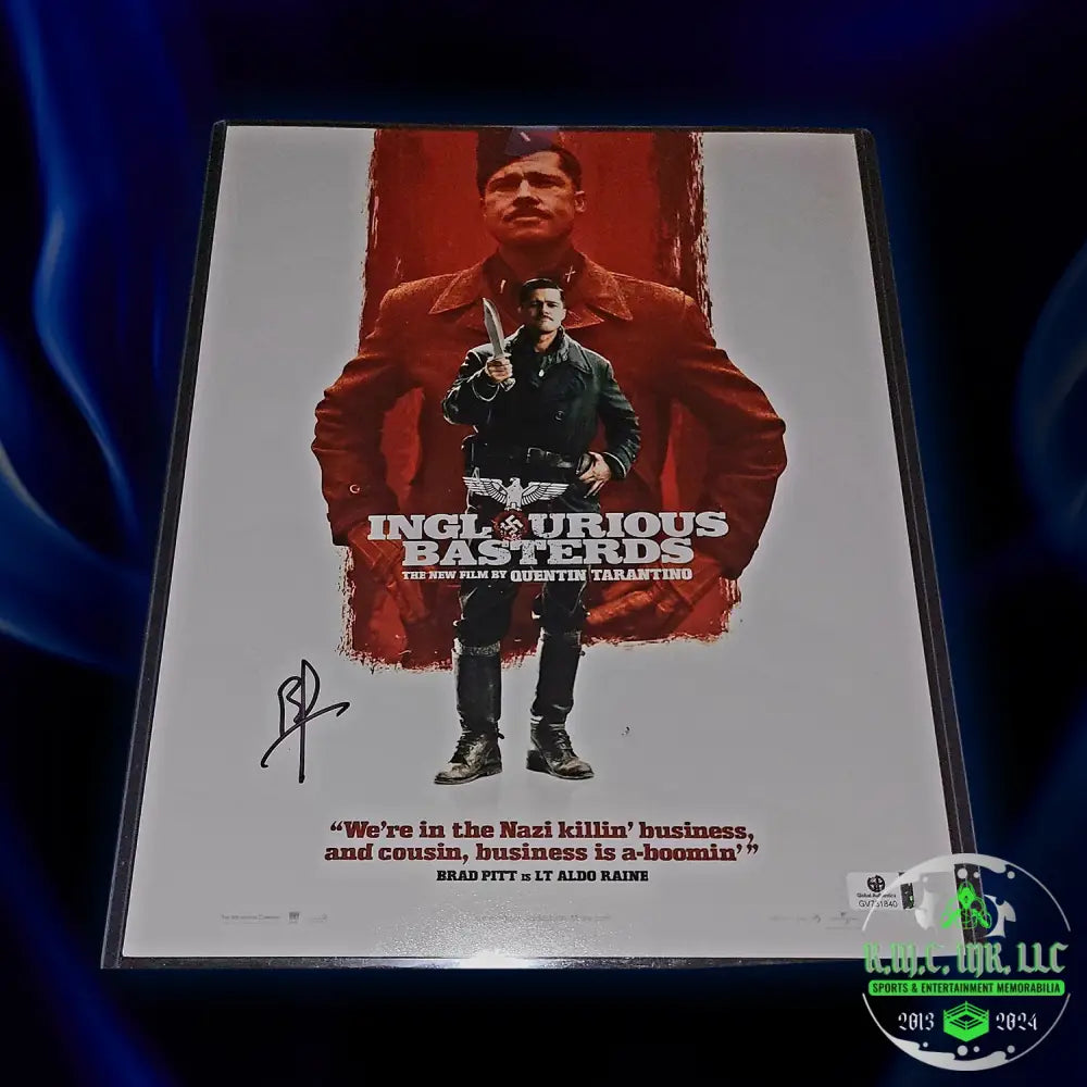 *Brad Pitt Inglorious Basterds Signed Autographed 11X14 Photo Gv Cert: #Pitt237