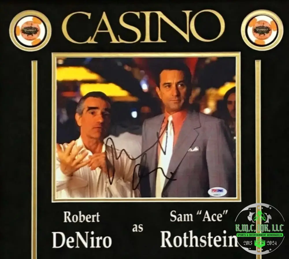 *Casino Robert Deniro Signed Autographed ’Ace’ 16X20 Custom Gold Framed Rare W/Casino Chips &