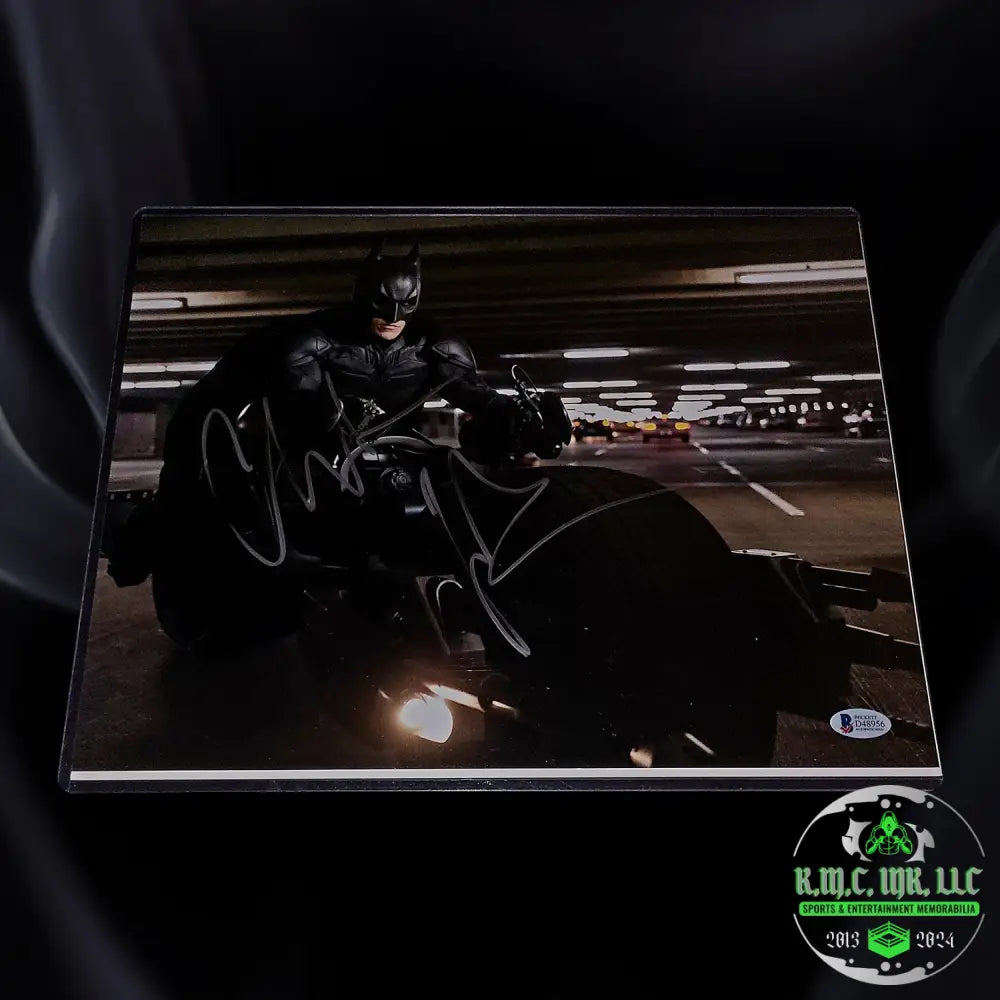 *Christian Bale The Dark Knight Signed Autographed 11X14 Bike Photo W/Beckett Bas: #Dkbale231