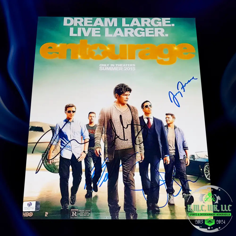 *Entourage Hbo Full Cast Signed & Autographed X5 Sigs Vince/E/Drama/Turtle/Ari Gold W/Gv Proof