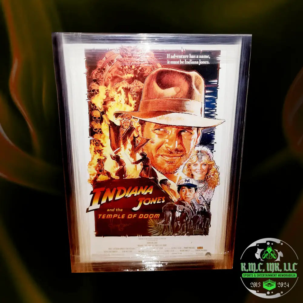 *Harrison Ford Indiana Jones Signed Autographed Temple Of Doom 27X40 Frame W/Onsite Proof &