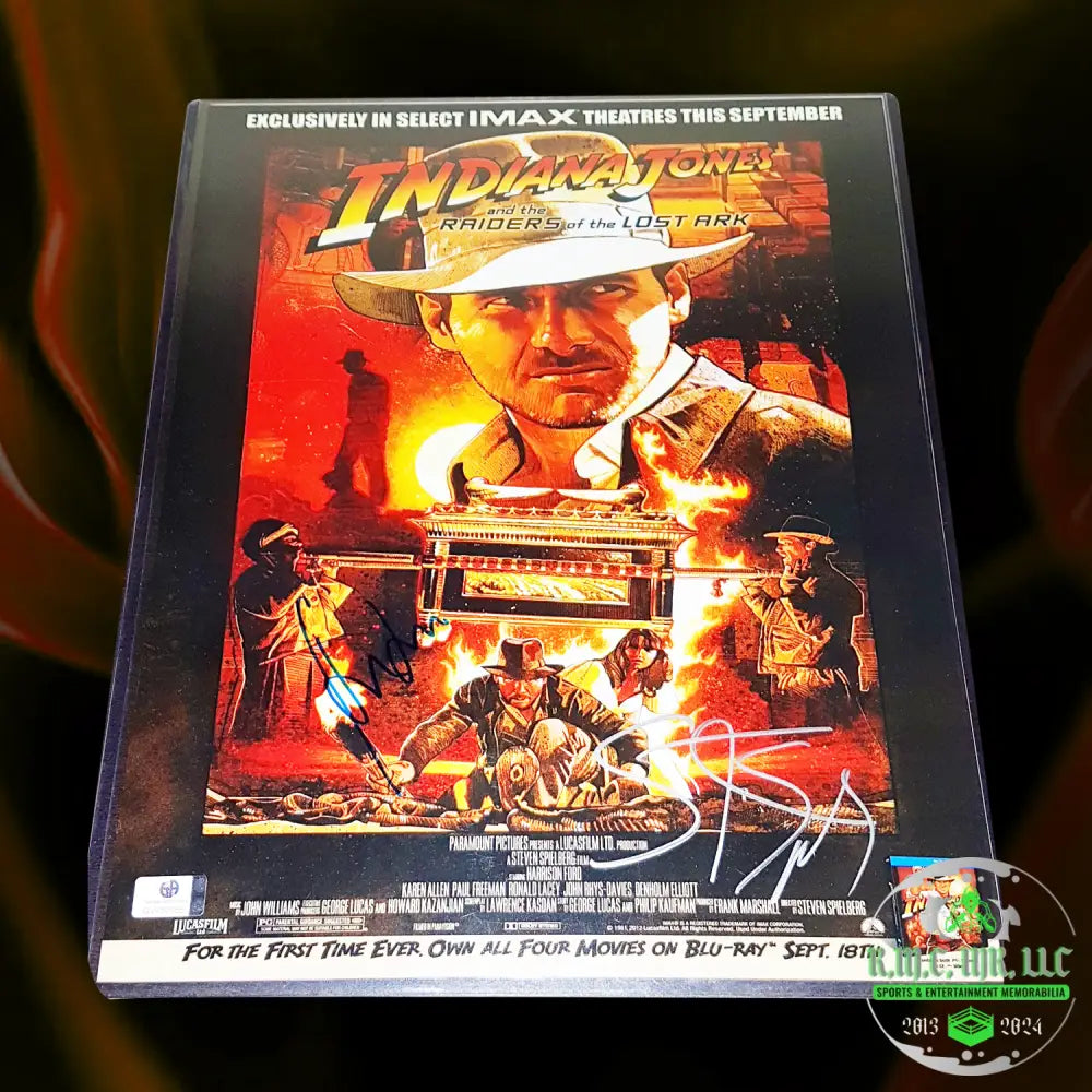 *Harrison Ford & Steven Spielberg Indiana Jones Dual Signed Autographed 11X14 Temple Of Doom Photo