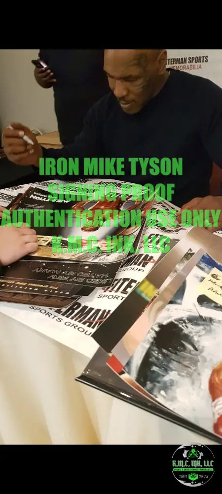 *Iron Mike Tyson Signed & Autographed 12X18 Custom Quoted Poster W/Onsite Proof Jsa Cert*