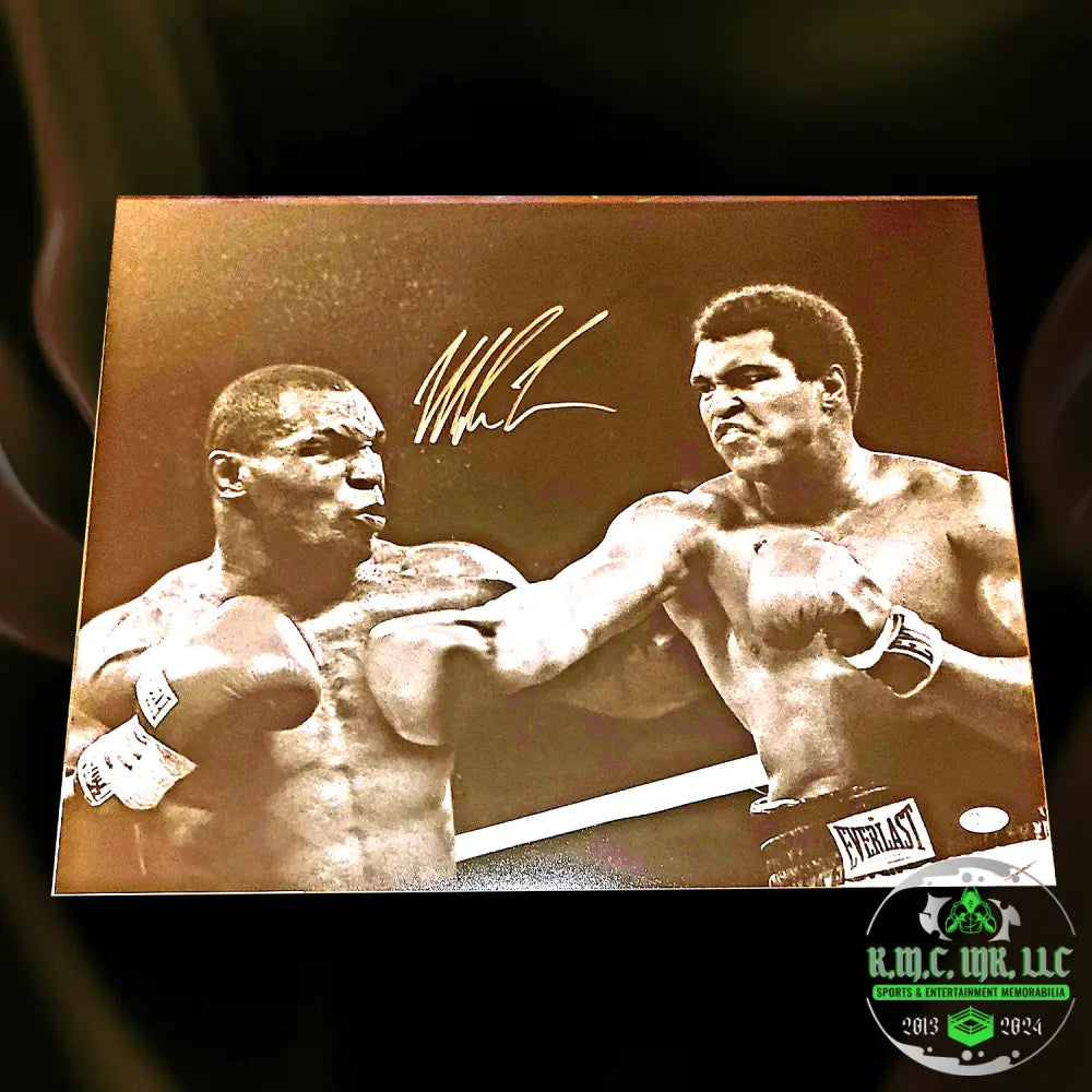 *Iron Mike Tyson Signed Autographed 16X20 Custom Vs Muhammad Ali *Baddest Greatest* Cinematic