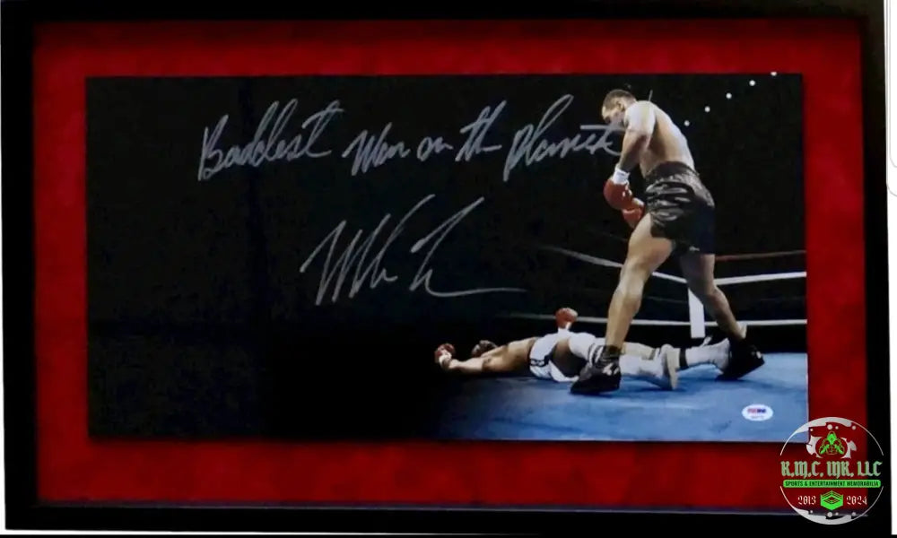 *Iron Mike Tyson Signed Autographed & Inscribed ’The Baddest Man On The Planet’ 12X24 Custom