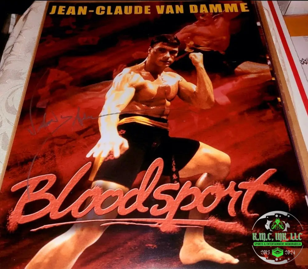 *Jean Claude Van Damme Jcvd Signed Autographed 16X20 Bloodsport Collage Poster V2 W/Proof Asi Holo*