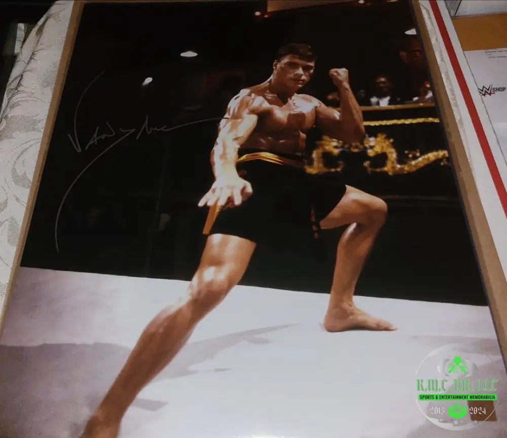 *Jean Claude Van Damme Jcvd Signed Autographed 16X20 Bloodsport Frank Dux Poster W/Proof Asi Holo*