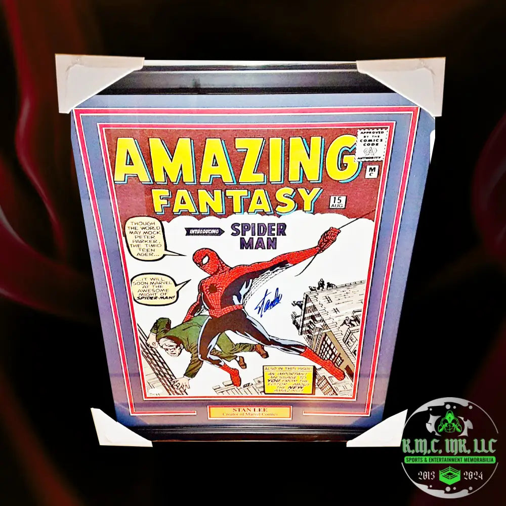*Marvel Stan Lee (Rip) Signed Autographed The Amazing Fantasy Spiderman Blow Up 16X20 Custom