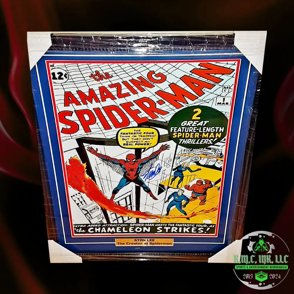 *Marvel Stan Lee (Rip) Signed Autographed The Amazing Spiderman March Blow Up 16X20 Custom