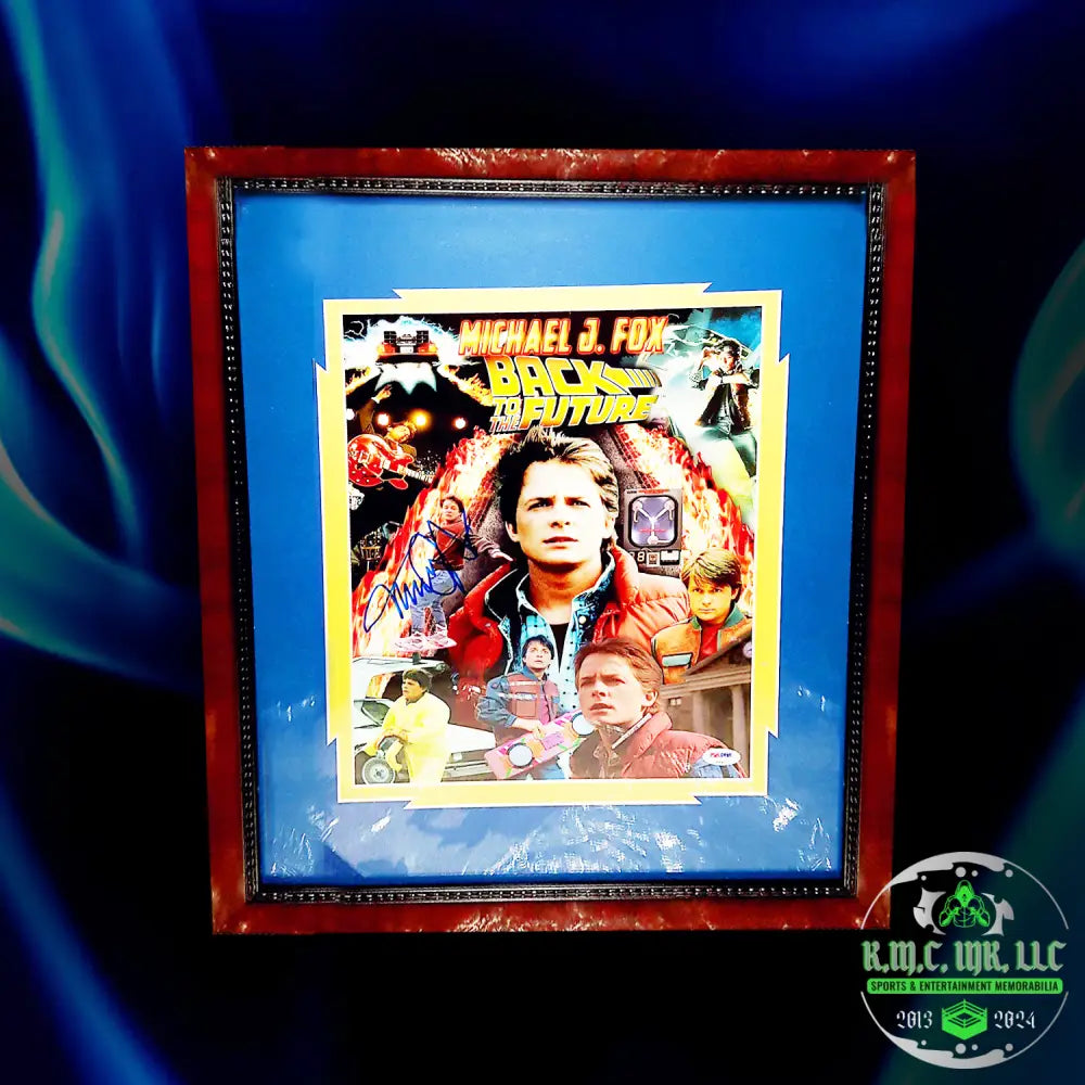 *Michael J Fox Back To The Future Signed Autographed 16X20 Custom Framed Photo Collage