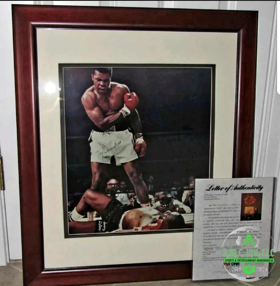 *Muhammad Ali The Greatest Signed Autographed 20X24 Custom Matted Framed Knockout W/Psa/Dna Loa*