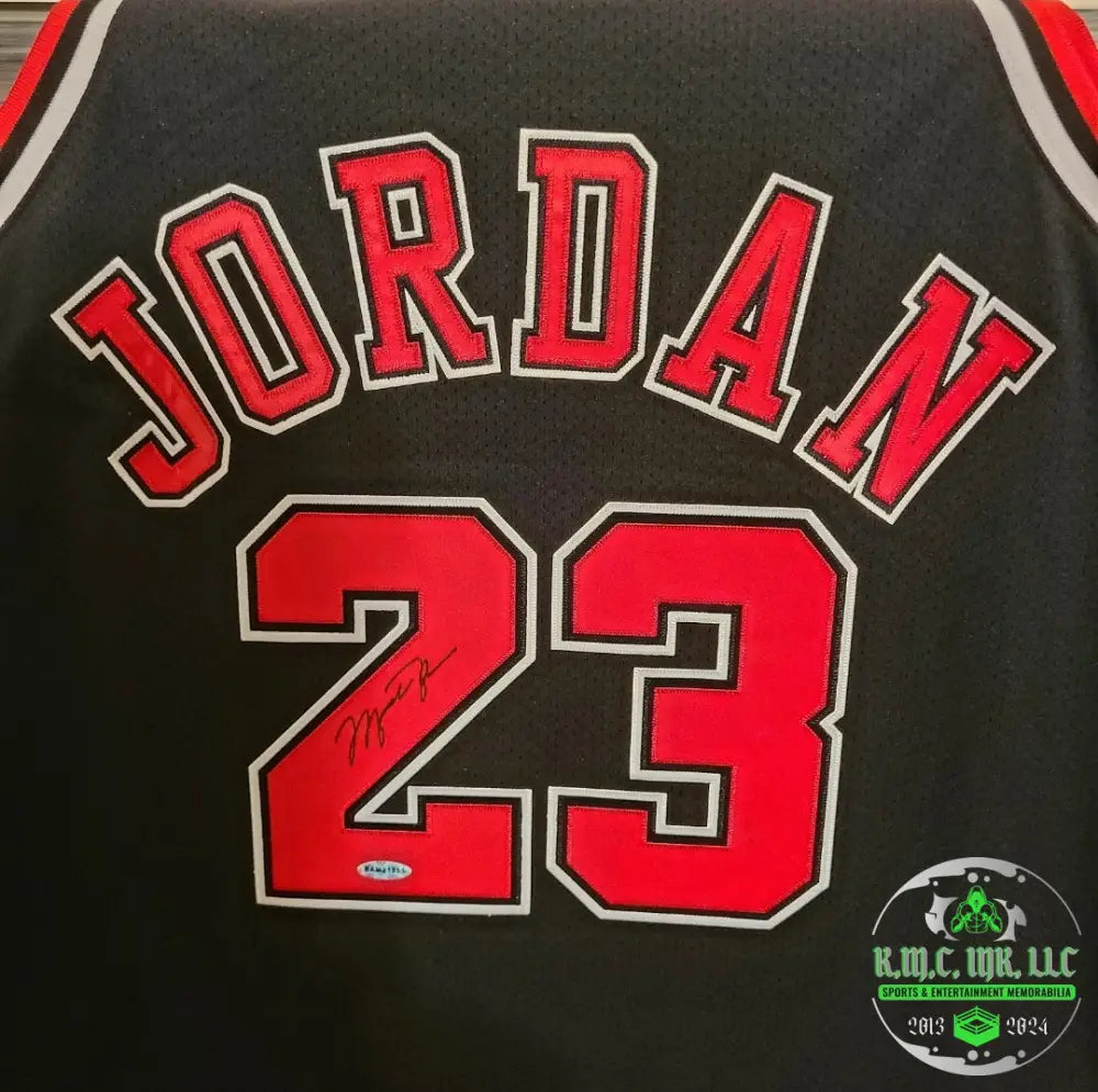 *Nba Michael Jordan Chicago Bulls 1997-98 Nba Signed Autographed Black Authentic M&N Jersey W/