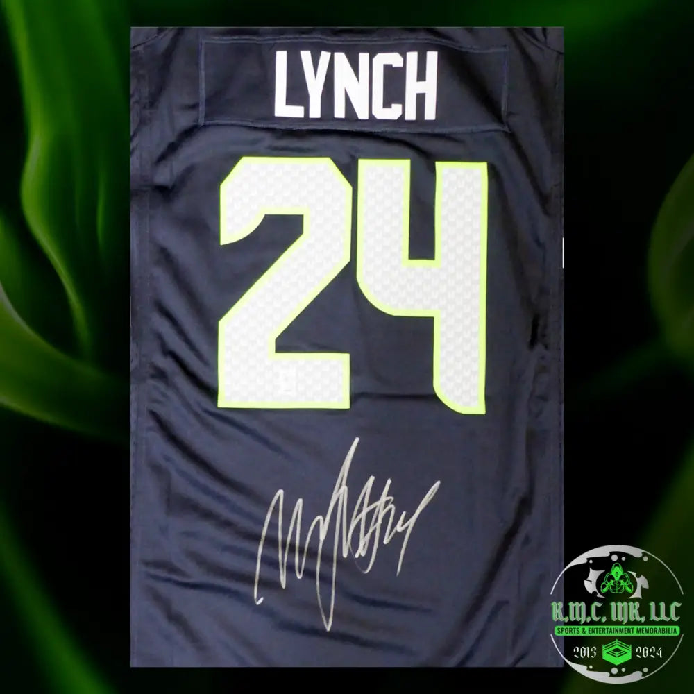 *Nfl Marshawn Lynch Signed Autographed Seattle Seahawks #24 Onfield Authentic Jersey W/ W/Ml