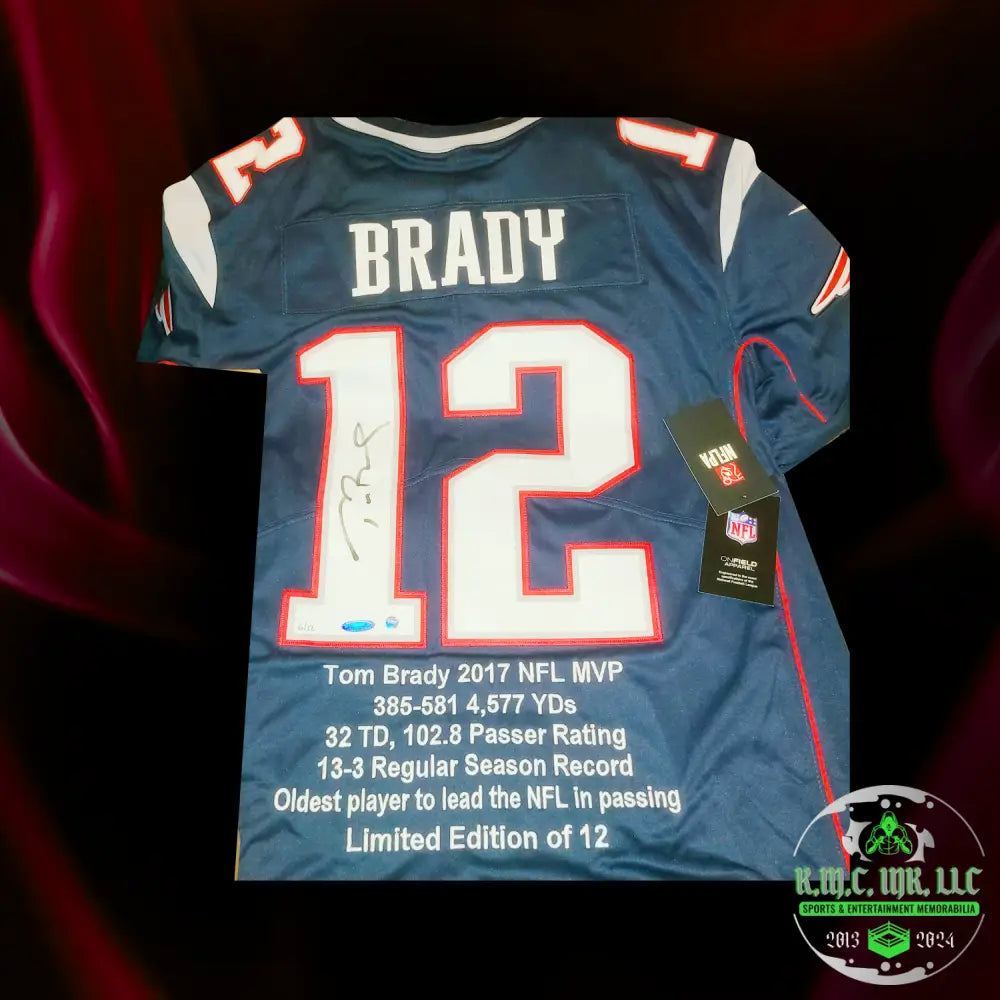 *Nfl Tom Brady Signed Autographed New England Patriots Limited Edition Jersey Le#6 Of #12