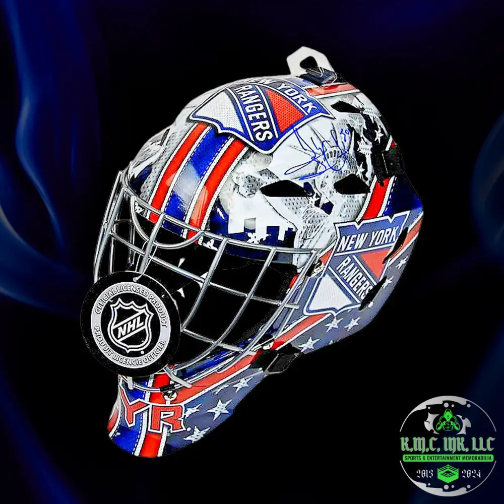 *Nhl Henrik Lundqvist Signed Autographed Authentic F/S Replica New York Rangers Helmet:amazing