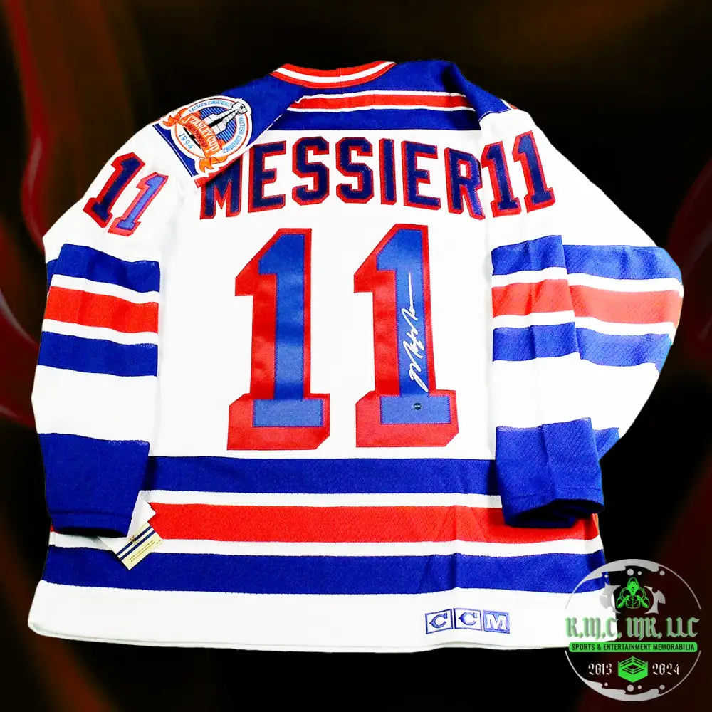 *Nhl Mark Messier #11 Signed Autographed 1994 Championship White Ccm New York Rangers Jersey