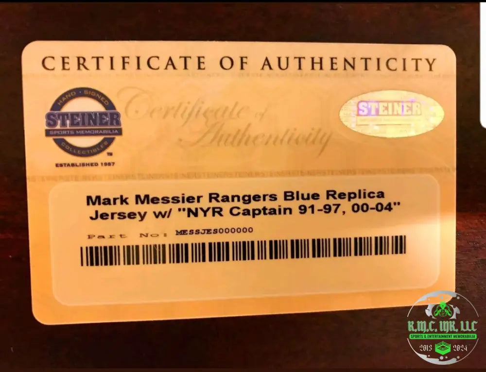 *NHL MARK MESSIER #11 SIGNED AUTOGRAPHED & INSCRIBED *N.Y.R. CAPTAIN* *91-97*/*00-04* RARE! NEW YORK RANGERS F/S CCM