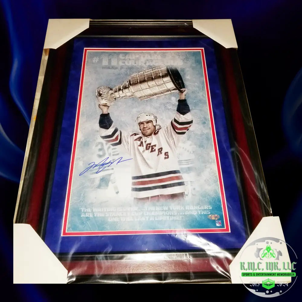 *Nhl Mark Messier #11 Signed Autographed New York Rangers Captain Courageous 12X18 Custom Matted &
