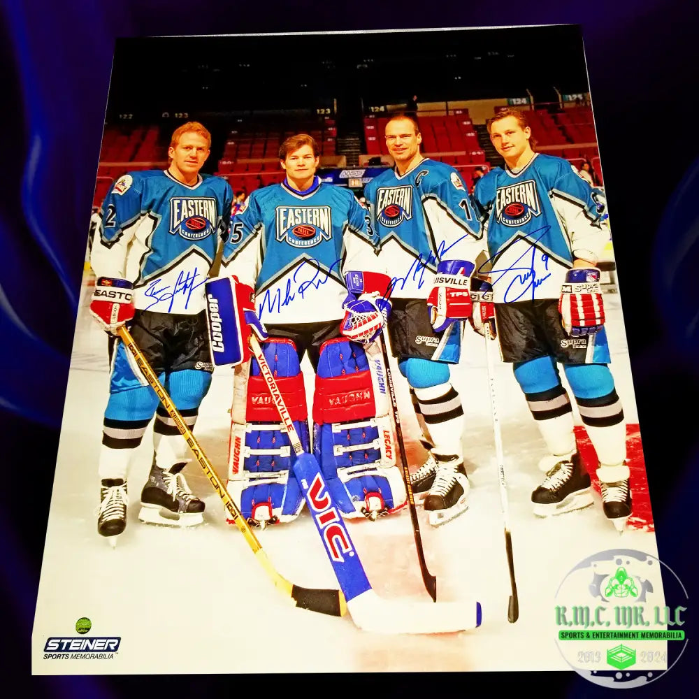 *Nhl Mark Messier/Mike Richter/Brian Leetch/Adam Graves X4 Autographed Signed 16X20 Eastern