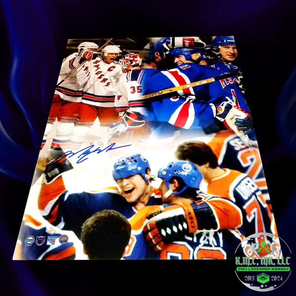 *Nhl Mark Messier Signed Autographed 11X14 Custom Career Highlights Collage W/Steiner Holo*