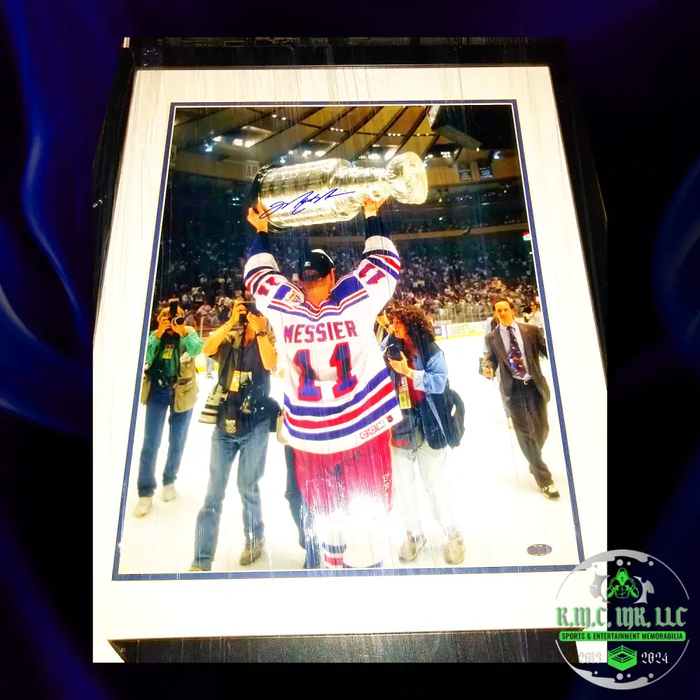 *Nhl Mark Messier Signed Autographed Framed Stanley Cup 1994 Champ 16X20 Custom W/ Steiner Holo*