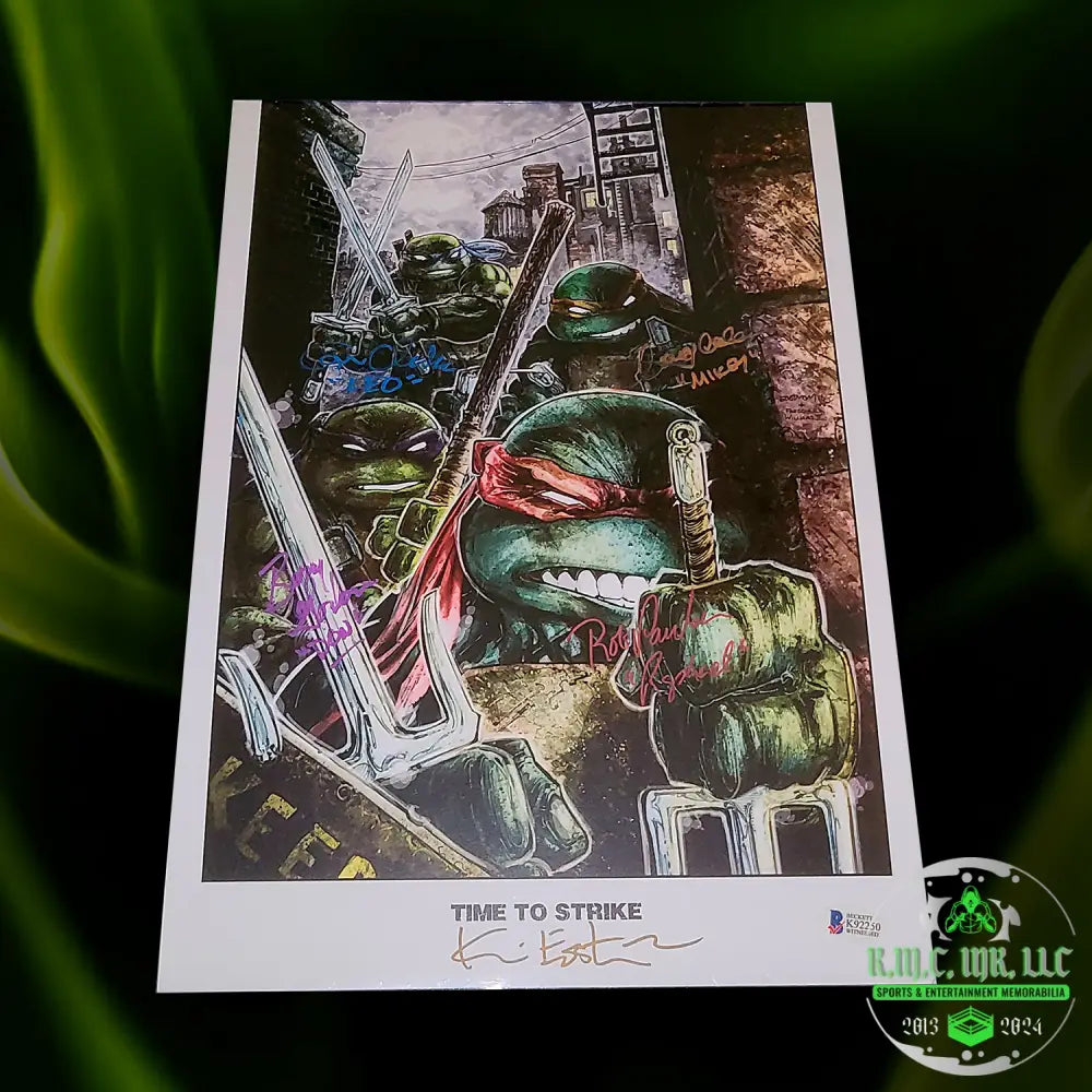 *Teenage Mutant Ninja Turtles Tmnt Signed Autographed & Inscribed X5 Rare: K. Eastmen + ’Leo’