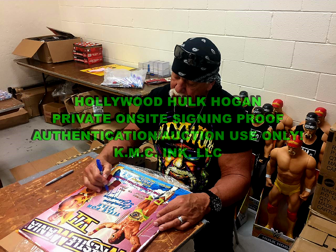 *WWE/WWF HULK HOGAN SIGNED AUTOGRAPHED 16X20 MANIA IV ULTIMATE CHALLENGE W/ASI HOLO & ONSITE PROOF!#HULKWARRIOR129