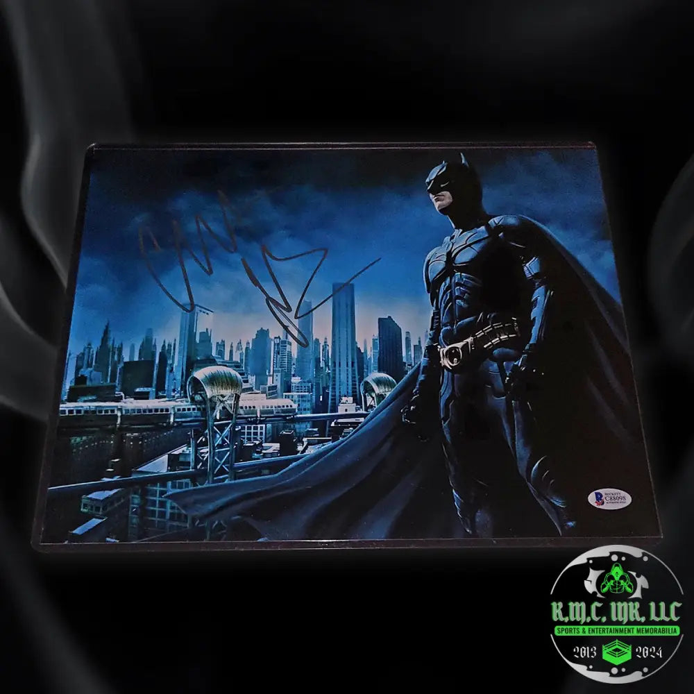 *The Dark Knight Christian Bale Signed Autographed 11X14 Gotham City Photo #2 W/ Beckett Bas Holo &