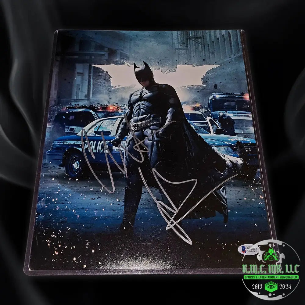 *The Dark Knight Christian Bale Signed Autographed 11X14 Gotham City Photo #2 W/ Beckett Bas Holo &