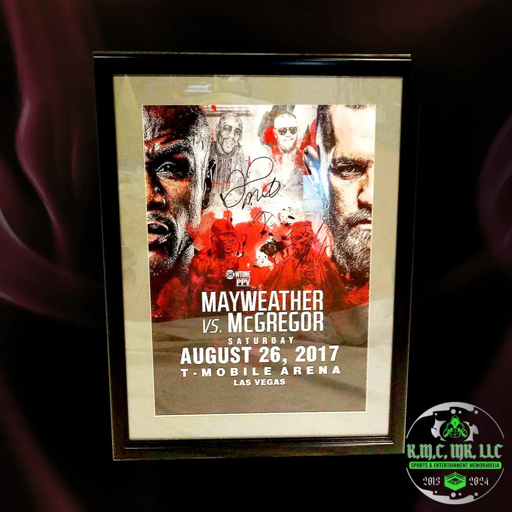 *Ufc Conor Mcgregor & Floyd Mayweather Dual Signed Autographed Custom Matted 20X24 Framed#2