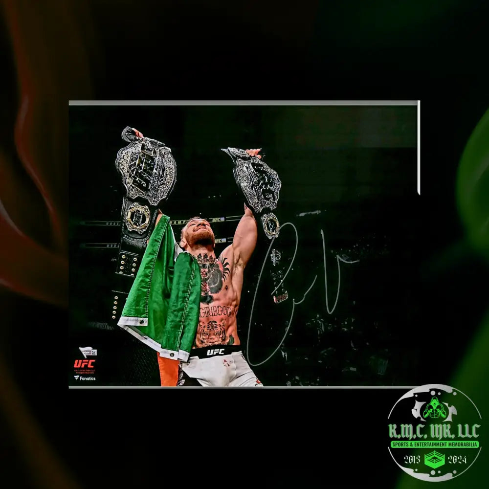 *Ufc Conor Mcgregor The Notorious One Signed Autographed 16X20 Double Champ Photo2 Ufc Msg W/
