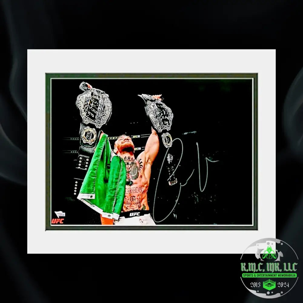 *Ufc Conor Mcgregor The Notorious One Signed Autographed 16X20 Framed Double Champ Photo1 W/