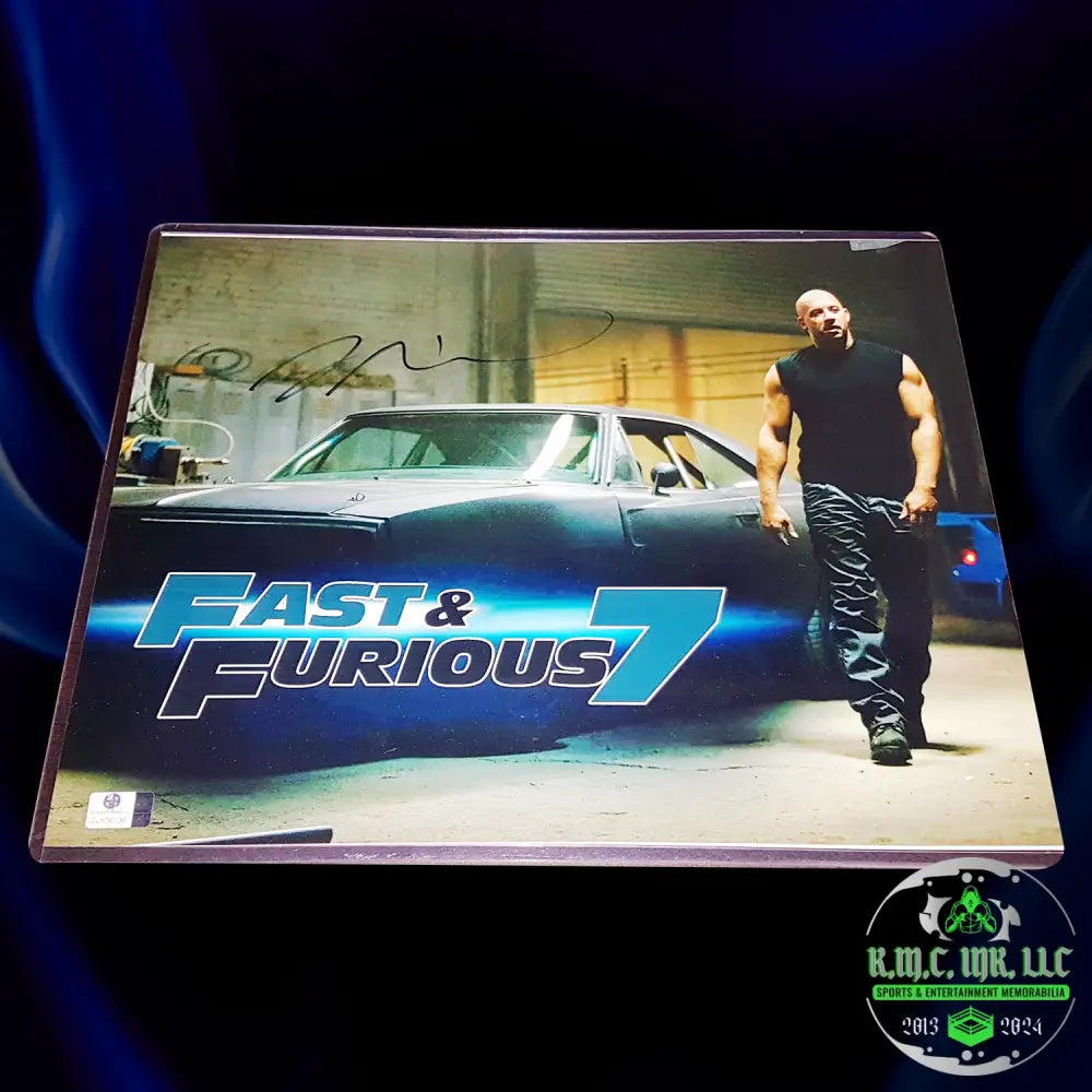 *Vin Diesel Dom Toretto Signed Autographed 11X1 Fast & The Furious 7 Photo Collage W/Gv Rare*