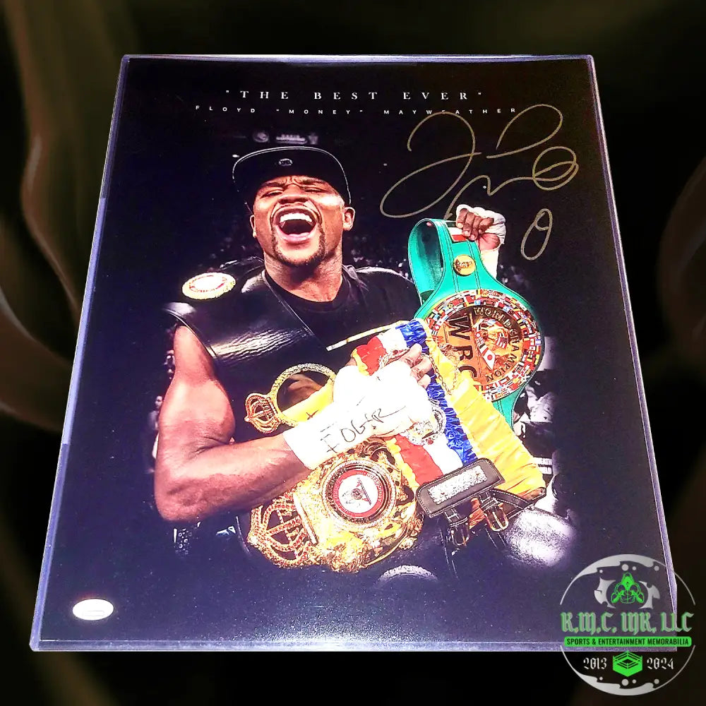 *Wbc Floyd Mayweather Signed Autographed 16X20 The Best Ever Collage W/ Jsa Cert*