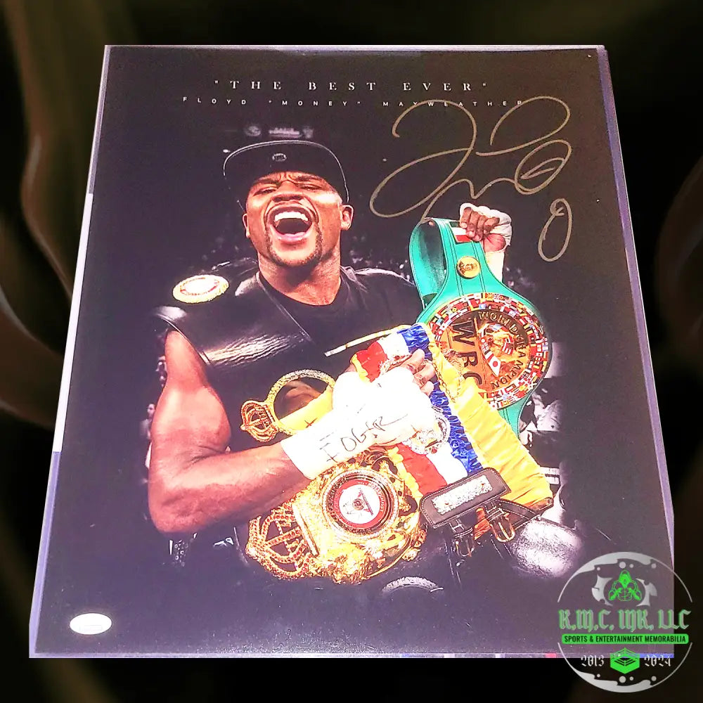 *Wbc Floyd Mayweather Signed Autographed 16X20 The Best Ever Collage W/ Jsa Cert*