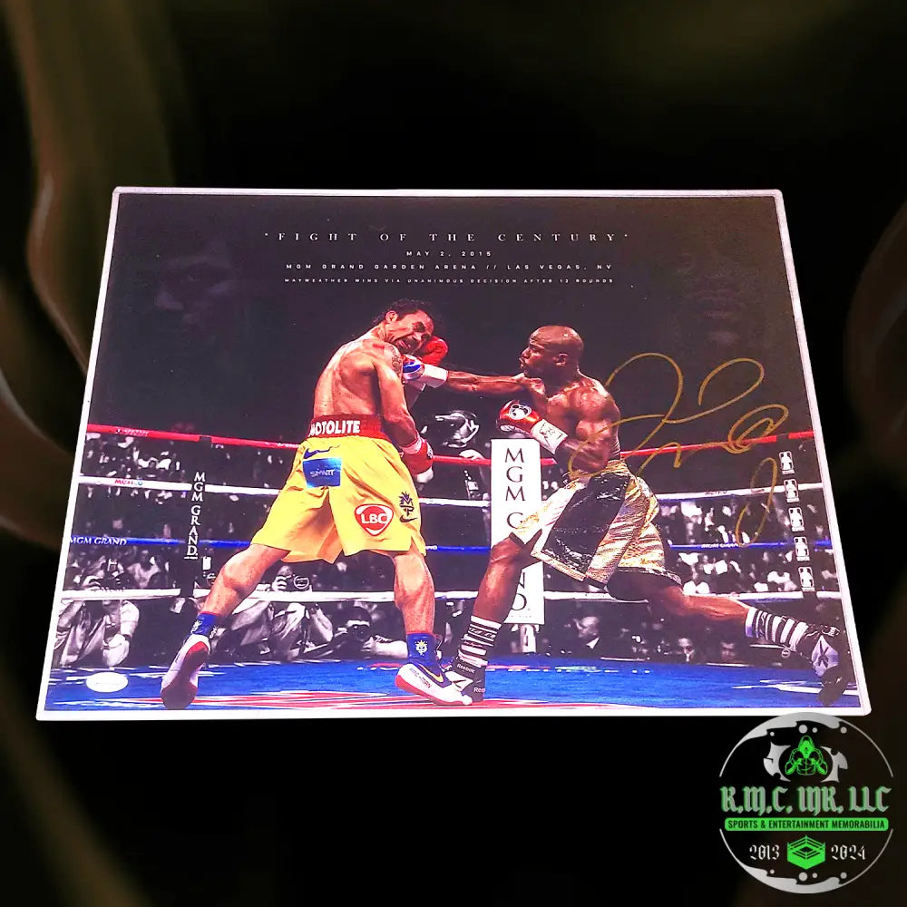 *Wbc Floyd Money Mayweather Signed Autographed 16X20 Fight Of The Century Vs Manny Pacman W/Jsa