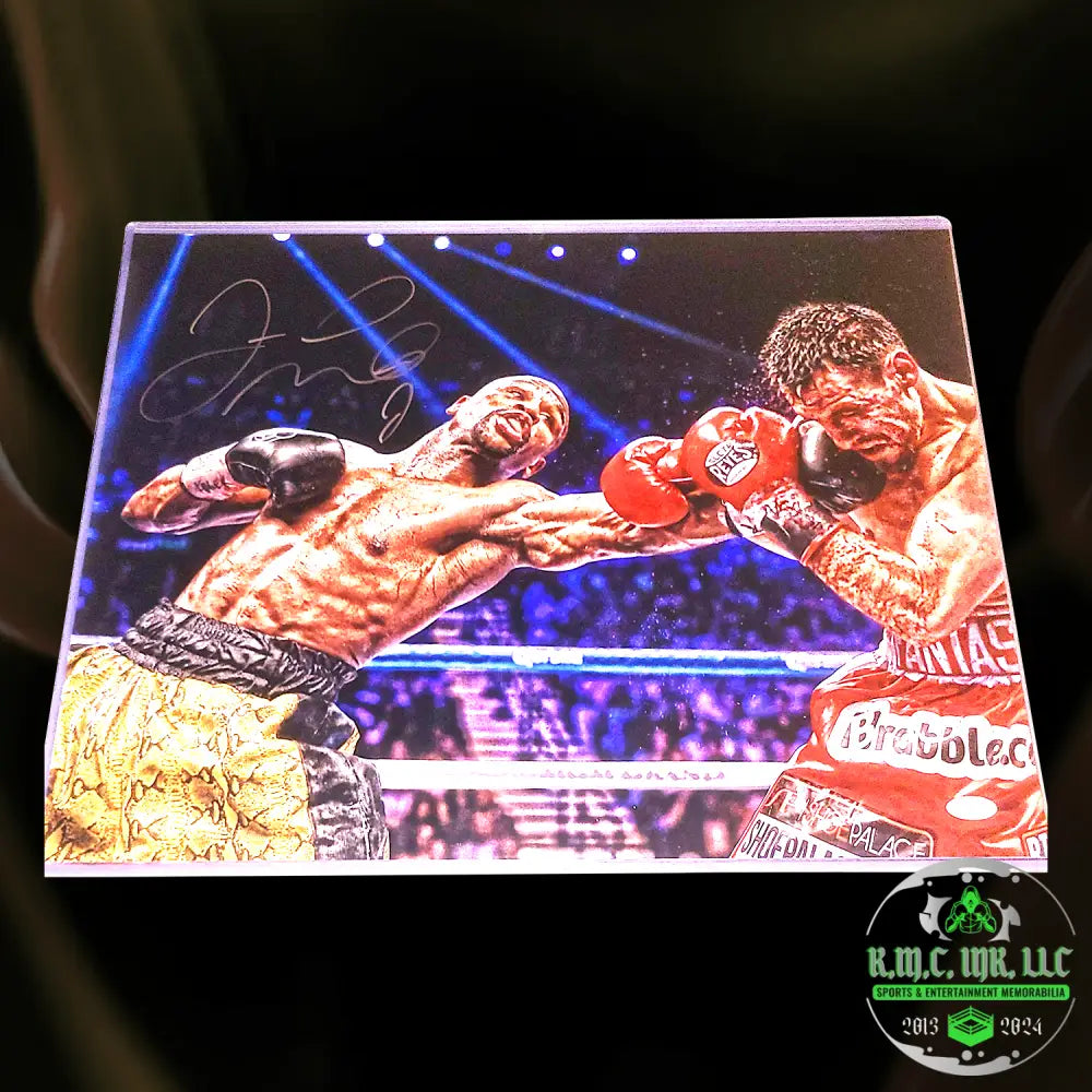 *Wbc Floyd Money Mayweather Signed Autographed 16X20 Metallic Collage Tbe Tmt W/ Jsa Cert*