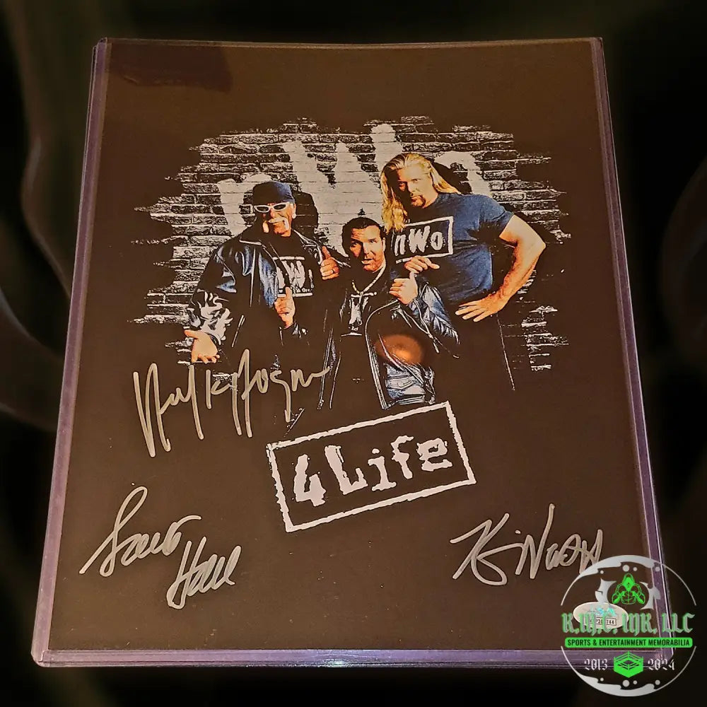 *Wcw/Wwe Hollywood Hogan/Nash/Hall Nwo 3X Signed Autographed 11X14 Photo W/Jsa* #Nwo334