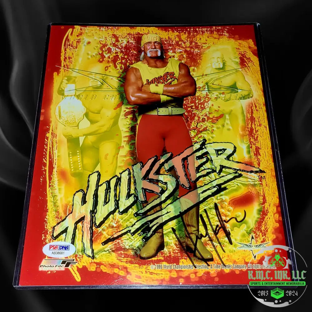 *Wcw/Wwe Hulk Hogan Signed Autographed Red & Yellow 8X10 Promo Photo W/Psa* #Hogan51