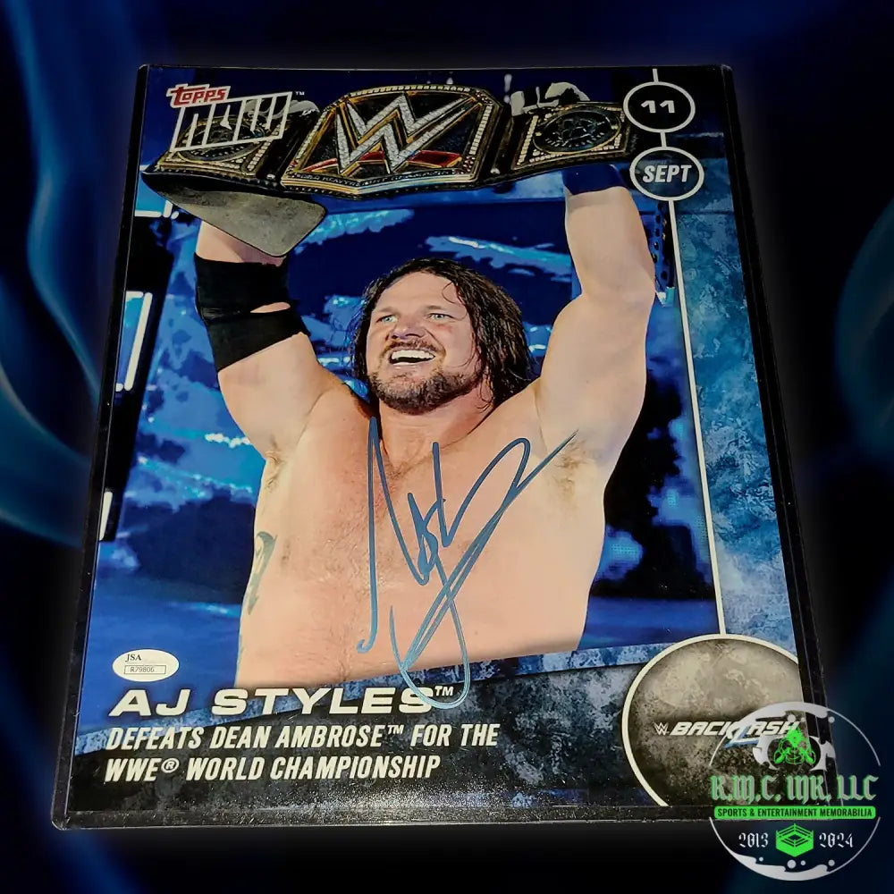*Wwe Aj Styles The Phenominal One Signed Autographed 11X14 Backlash Photo W/ Jsa* #Styles291