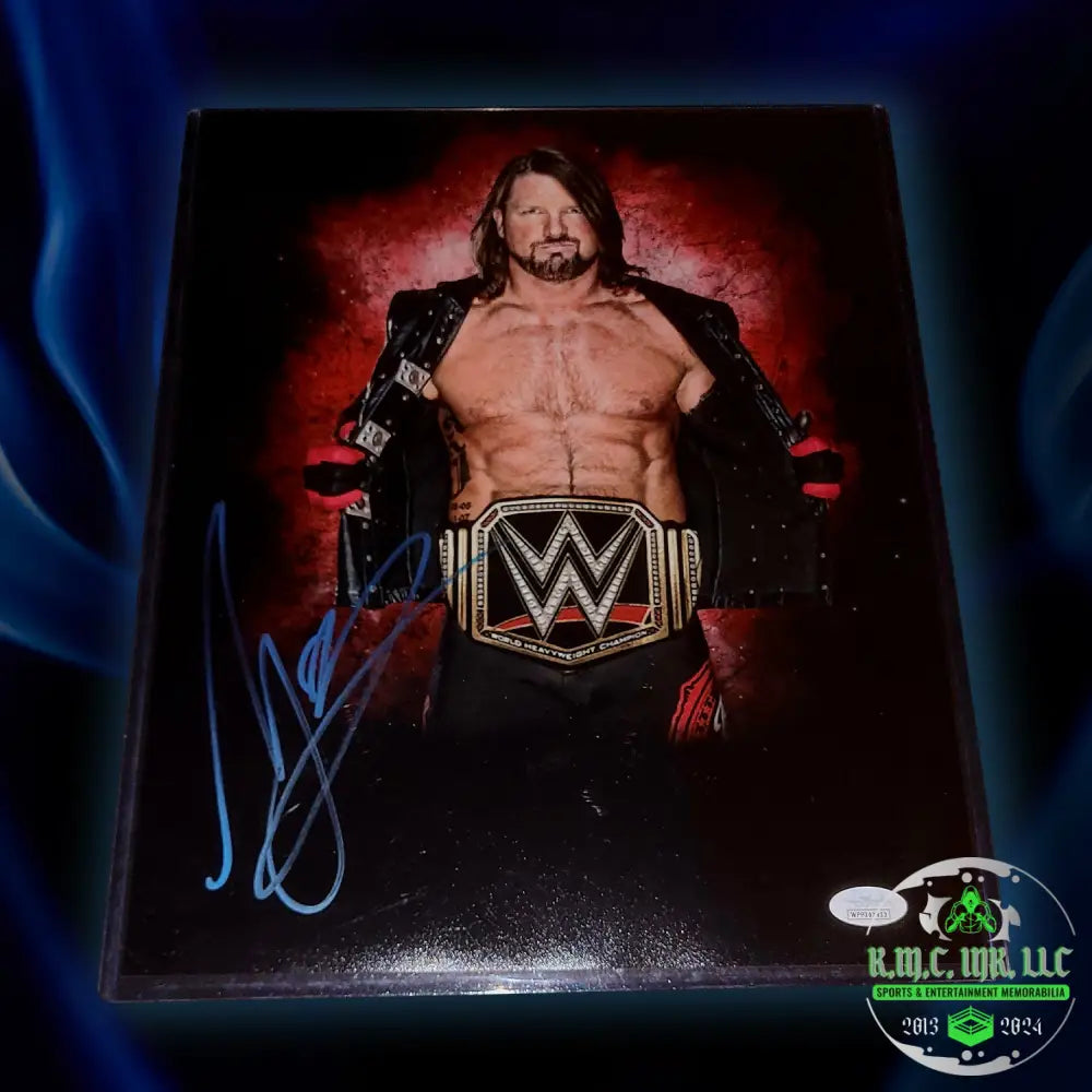 *Wwe Aj Styles The Phenominal One Signed Autographed 11X14 Wwe Champ Title Photo W/ Jsa* #Styles294