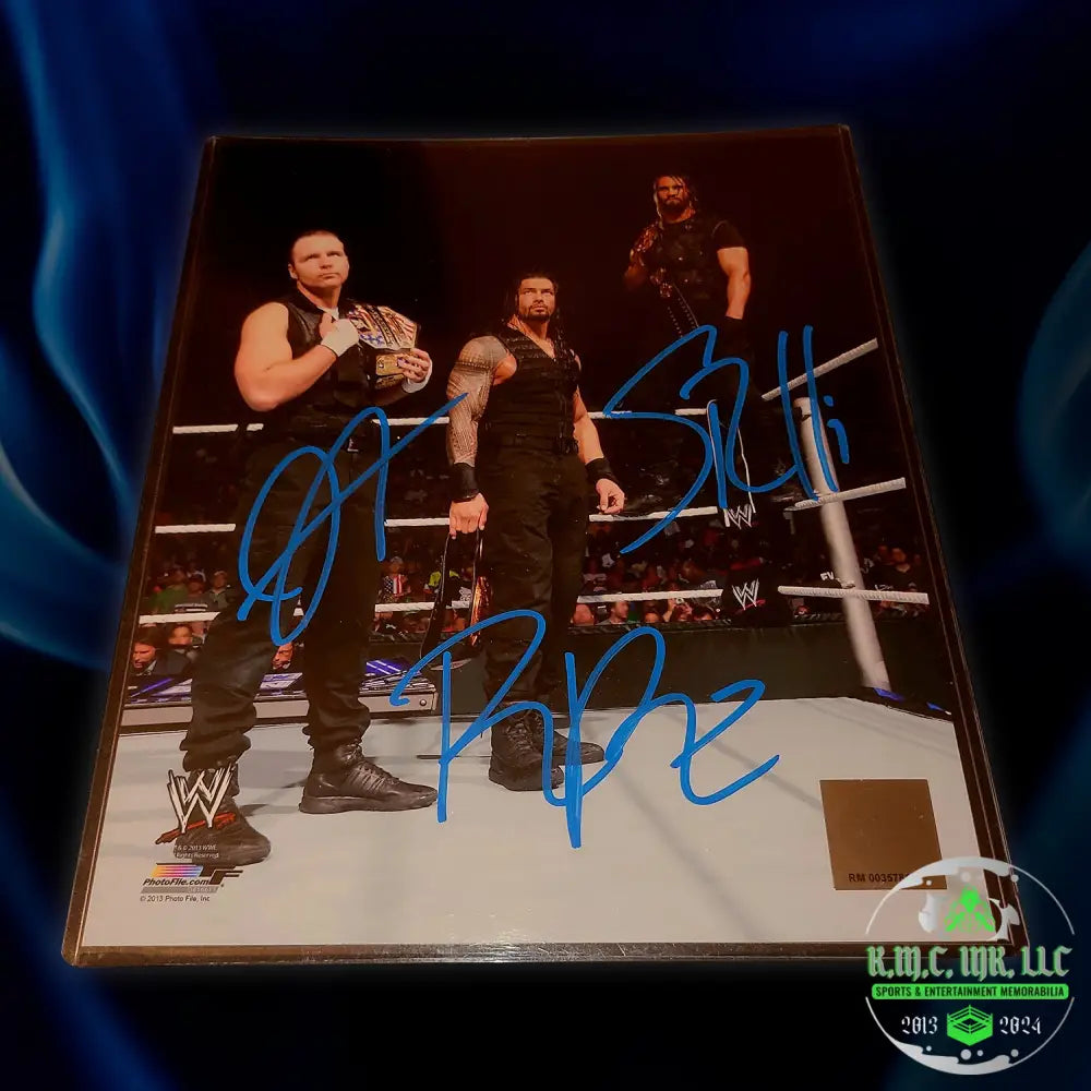 *Wwe Roman Reigns Seth Rollins Dean Ambrose 3X Signed Autographed 8X10 Shield Version1 Photofile*