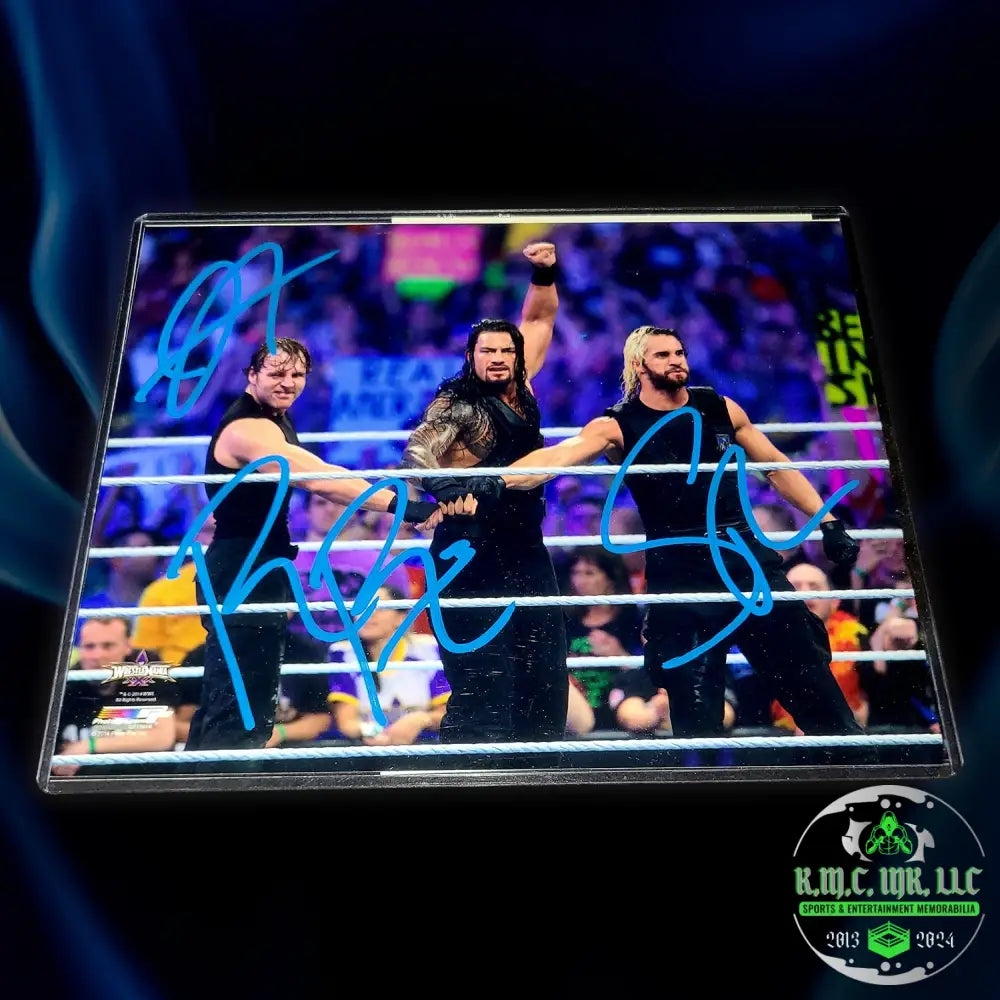 *Wwe Roman Reigns Seth Rollins Dean Ambrose 3X Signed Autographed 8X10 Shield Version3 Photofile*