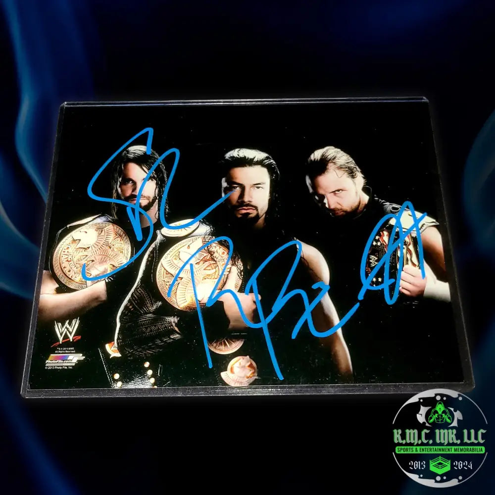 *Wwe Roman Reigns Seth Rollins Dean Ambrose 3X Signed Autographed 8X10 Shield Version5 Photofile*