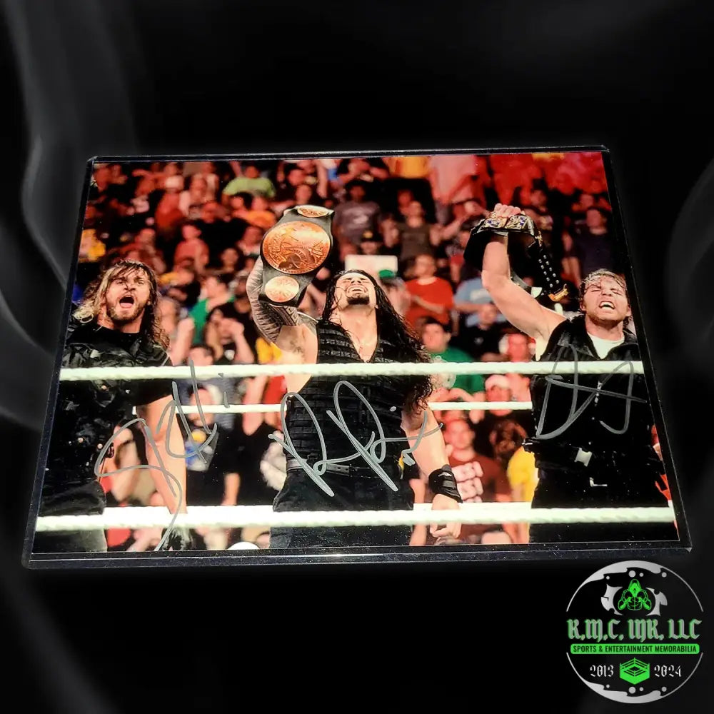 *Wwe Roman Reigns Seth Rollins Dean Ambrose 3X Signed Autographed 8X10 Shield Version6 Photofile*