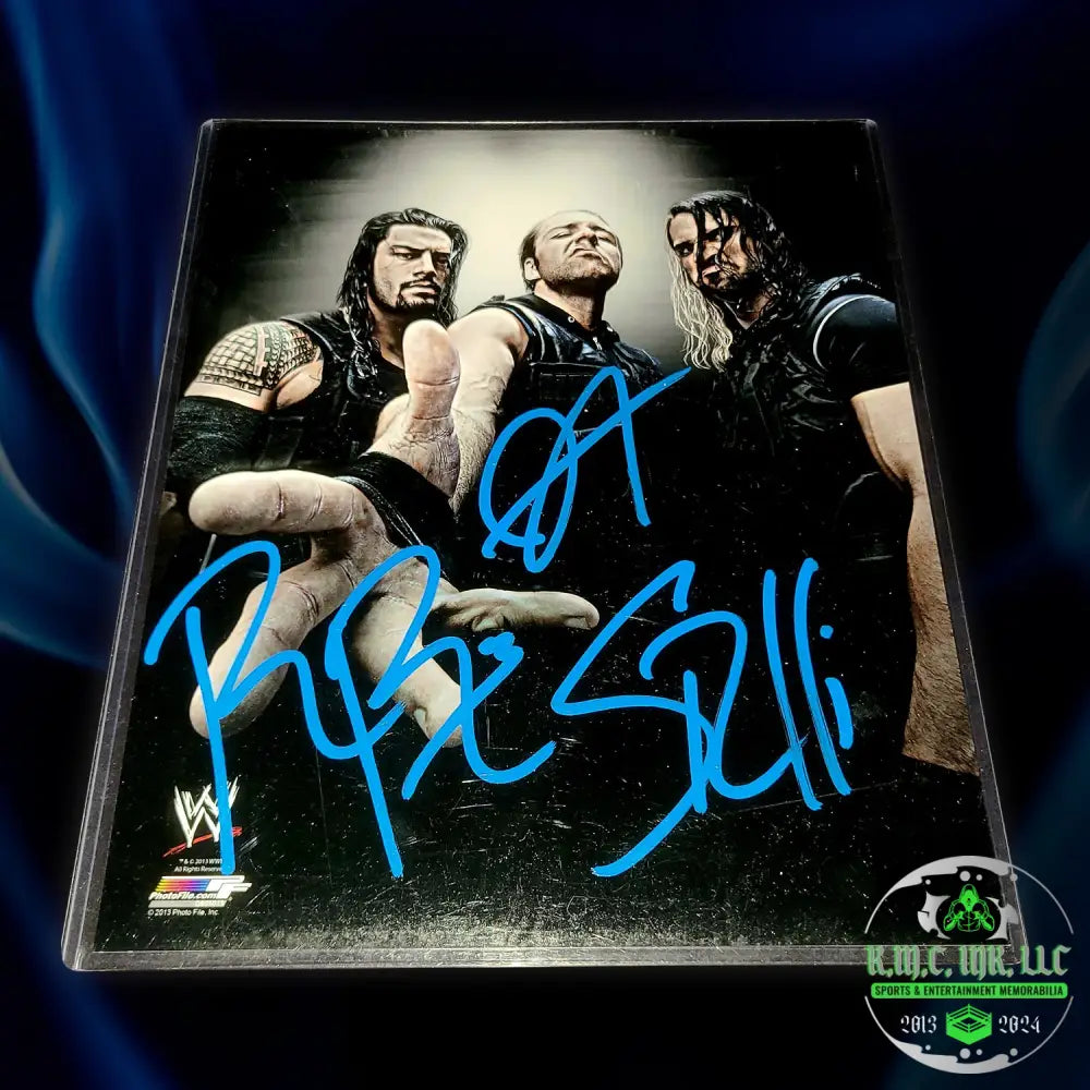 *Wwe Roman Reigns Seth Rollins Dean Ambrose 3X Signed Autographed 8X10 Shield Version7 Photofile*